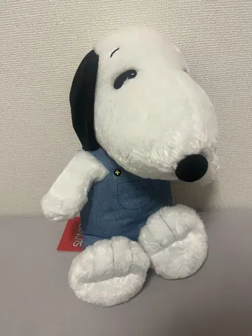 스누피 데님 오버롤 봉제 인형