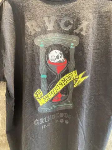 RVCA Memento Mori 그래픽 티셔츠 블랙