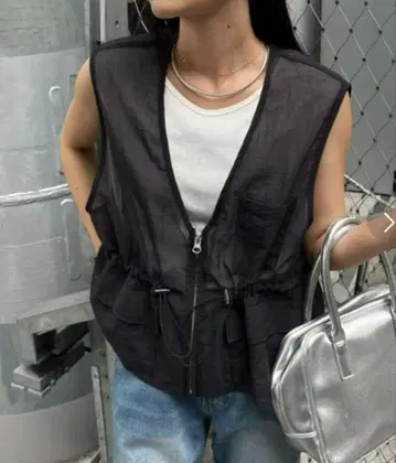 블랙 집업 베스트 CIAOPANIC TYPY