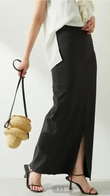 개럴개런트 스트레치 맥시 스커트 블랙 0 사이즈