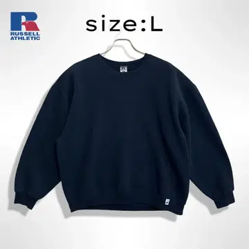 USA 구제 의류 러셀 맨투맨 트레이닝복 L 암홀 넓은 블랙