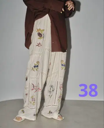TODAYFUL/Embroidery Patchwork Trousers38