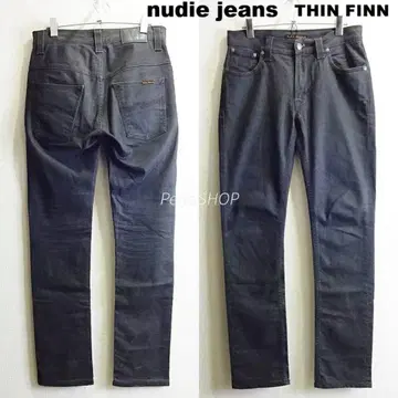 누디진 THIN FINN W78cm 스트레치 블랙 코팅