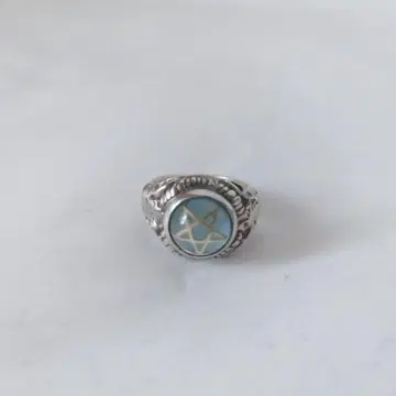 Alex Streeter Baby Devil Heart Ring Aqua