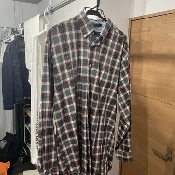 TOMMY HILFIGER 체크 무늬 긴팔 셔츠