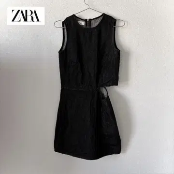 ZARA 블랙 데님 미니 원피스