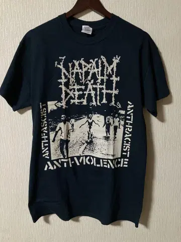 Napalm Death 그래픽 티셔츠 블랙 밴드 티셔츠