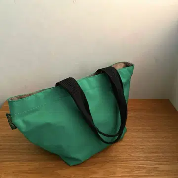 [ 새상품급 ] 에르베샤펠리에 그린 x 그레이 나일론 토트