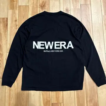 NEW ERA 뉴에라 롱 슬리브 티셔츠 L 롱티 블랙 남성용