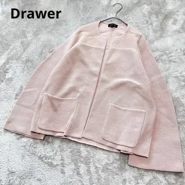 새상품급 Drawer 드로어 12G 크루넥 니트 자켓 핑크