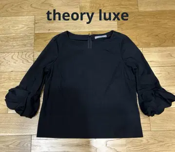 theory luxe 띠어리 럭스 볼륨 슬리브 블라우스 블랙