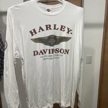 HARLEY-DAVIDSON 긴팔 T셔츠 화이트