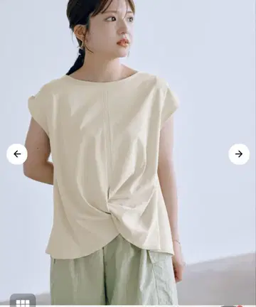 새 상품 택 포함 코히나 드로스트 슬리브 컷 상의