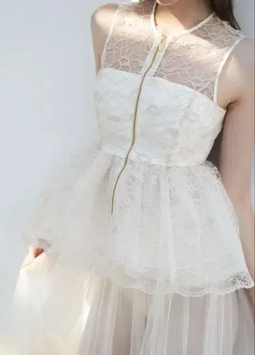 sheller flower lace glitter peplum tops