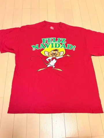 LOONEY TUNES 루니 툰즈 티셔츠 빨간색 XL 구제 의류