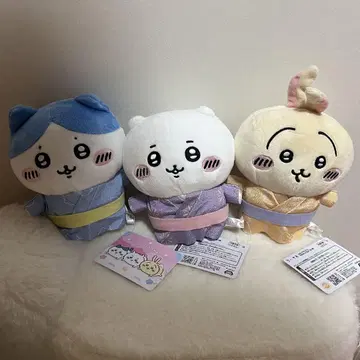 유카타 봉제 인형 치이카와 하치와레 토끼 3종 세트
