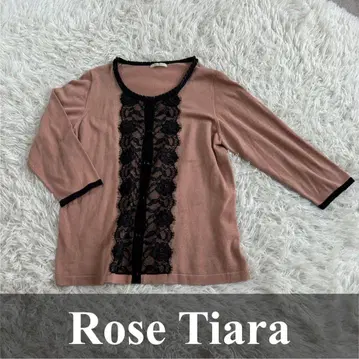 [ Rose Tiara ] 핑크 베이지 니트 티셔츠 사이즈 표기 46