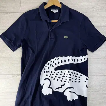 [새상품급] 라코스테 LACOSTE 피케 셔츠 빅 로고 네이비 남성용