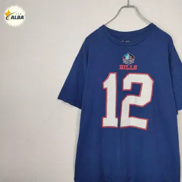 NFL 짐 켈리 티셔츠 90년대 빈티지 버팔로 빌스 파랑 L