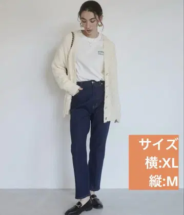 ANGIE, 테이퍼드 데님 팬츠, 하이웨스트