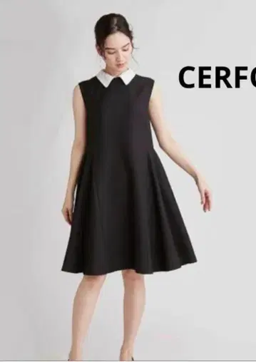 CELFORD 셀포드 카라 A라인 원피스 36 블랙 새상품급