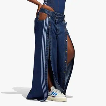 adiads Ivy Park 와이드 레그 팬츠 데님
