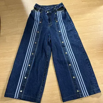 adiads Ivy Park 와이드 레그 팬츠 데님