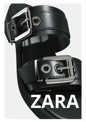 ZARA 버클 플레인 샌들 39