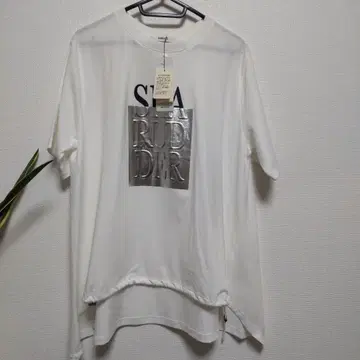 야마다야 SCOT CLUB 계열 LADIATE 드로스트 헴박 로고 티셔츠