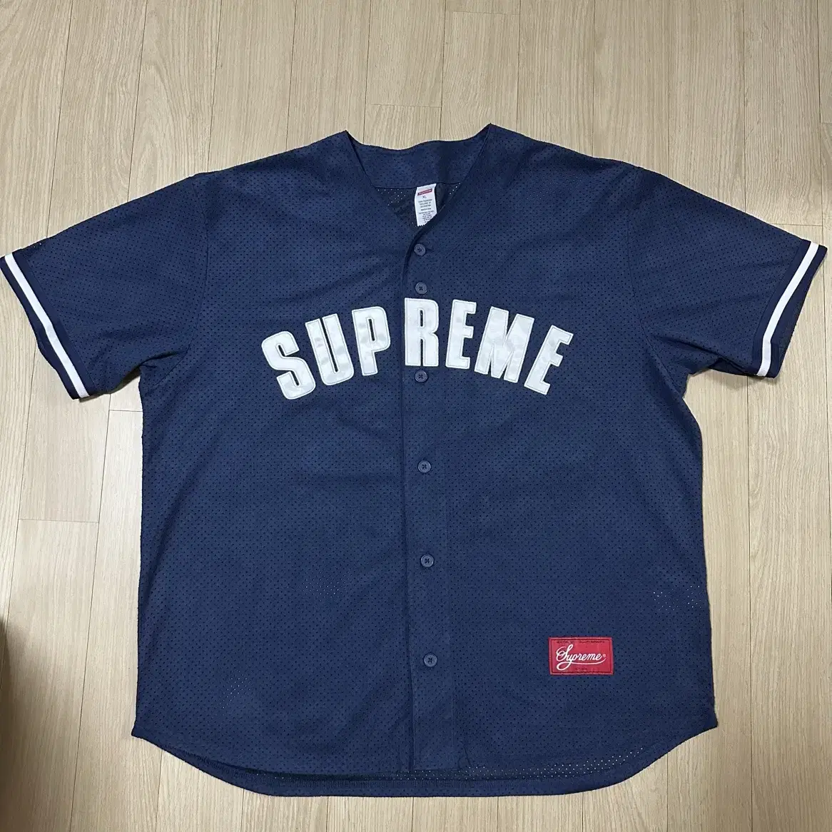SUPREME | 슈프림 Supreme Ultrasuede Mesh Baseball Jersey +