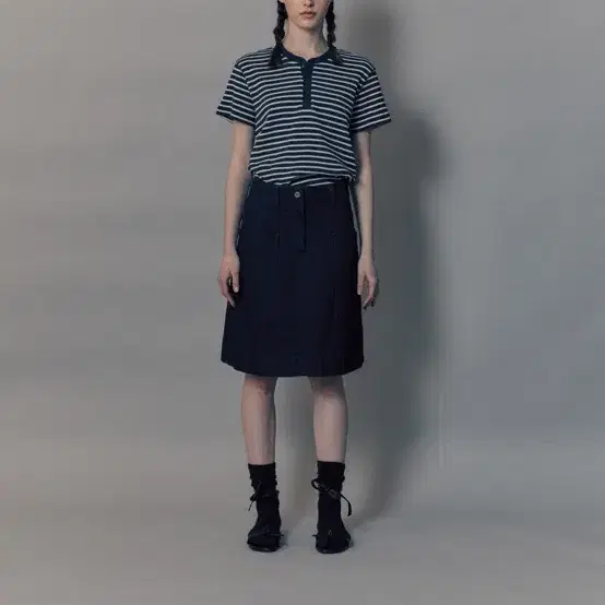 Nothing Written 90s stripe t-shirt (blue) on Bunjang Global