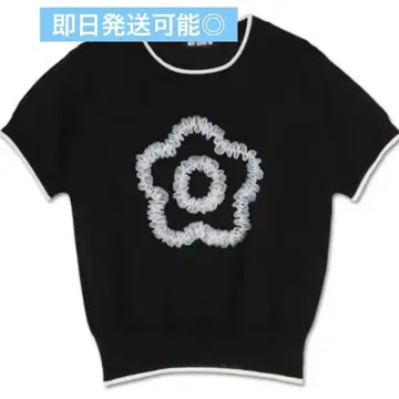 MARYQUANT 마리Quant 튤 데이지 니트 풀오버