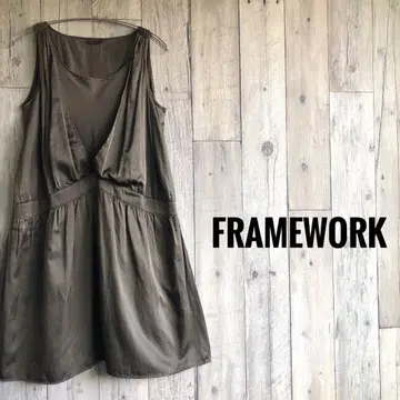 FRAMeWORK 프레임워크 실크 코튼 슬리브리스 원피스