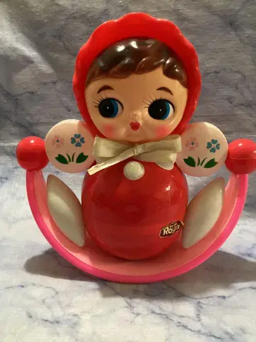 쇼와 레트로 로얄 Roya 오뚝이 폴론쨩 락킹 토이 새상품급
