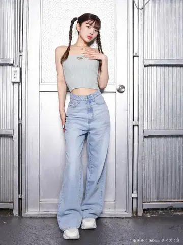 새상품급 다리치 Darich 미실루엣 블리치 와이드 데님
