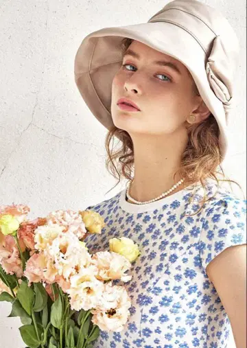 TOCCA BIG RIBBON WIDE BRIM HAT