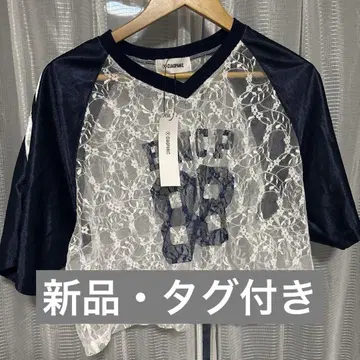 CIAOPANIC 레이스 도킹 풋볼 Tee 셔츠