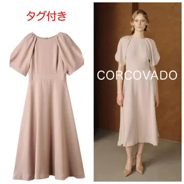 새상품 CORCOVADO 코르코바도 벌룬 슬리브 드레스 택 포함 M