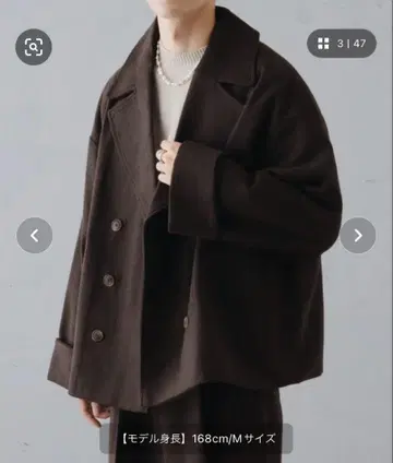 [새상품급] epnok 울 라이크 더블 테일러드 블루종 아우터 자켓