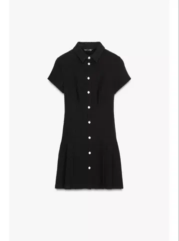 ZARA 플리츠 텍스처 원단 원피스