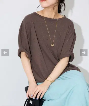[ SLOBE IENA ] 린넨 혼방 저지 BIG TEE