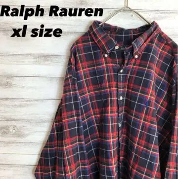 Ralph Lauren 체크 무늬 버튼다운 셔츠 XL