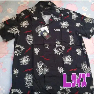 에드하디 알로하 셔츠 Ed Hardy 올 패턴 오픈 카라 셔츠