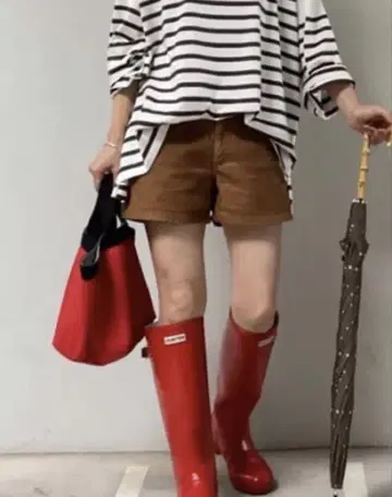 HUNTER 헌터 레인부츠 장화 빨간색