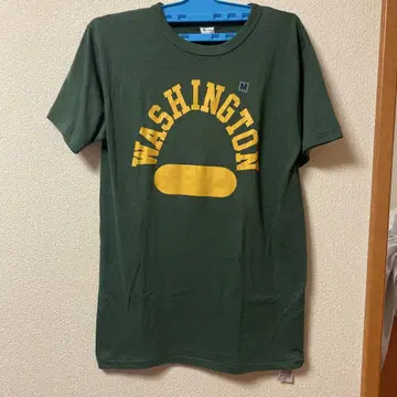 Champion WASHINGTON 티셔츠 M 사이즈 다크 그린