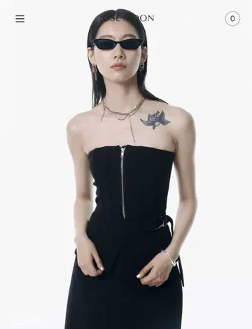 JOSE MOON 집업 뷔스티에 블랙 36 조제문 베어탑