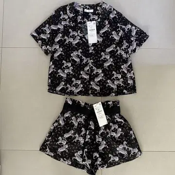 ZARA 자라 얼룩말 패턴 셋업 미사용 새 상품 택 포함