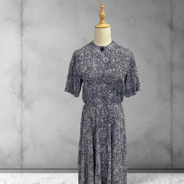 Liz claiborne 아트풍 프린트 원피스 레트로 스타일 M 상당