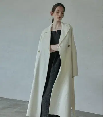 LE CIEL BLEU Ivory Double Faced Coat 36