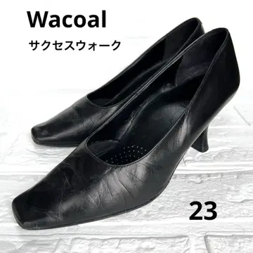 와코루 Success Walk 23 블랙 펌프스 힐5cm 포멀